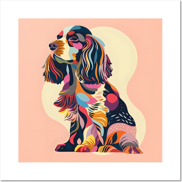 Sussex Spaniel in 70's Wall Art by NatashaCuteShop